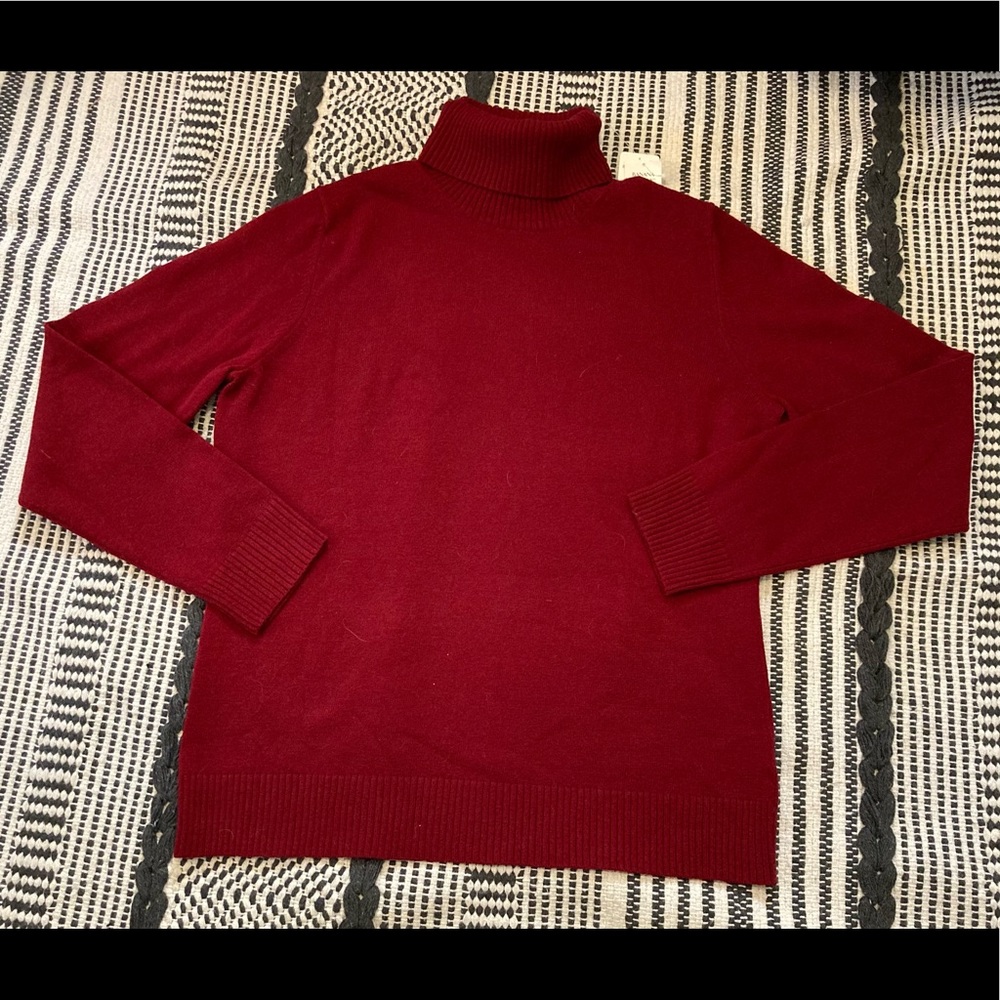 Banana Republic Red Cowl Neck Sweater with Soft Knit